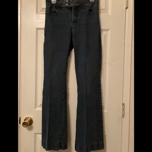 High waisted flare jeans.